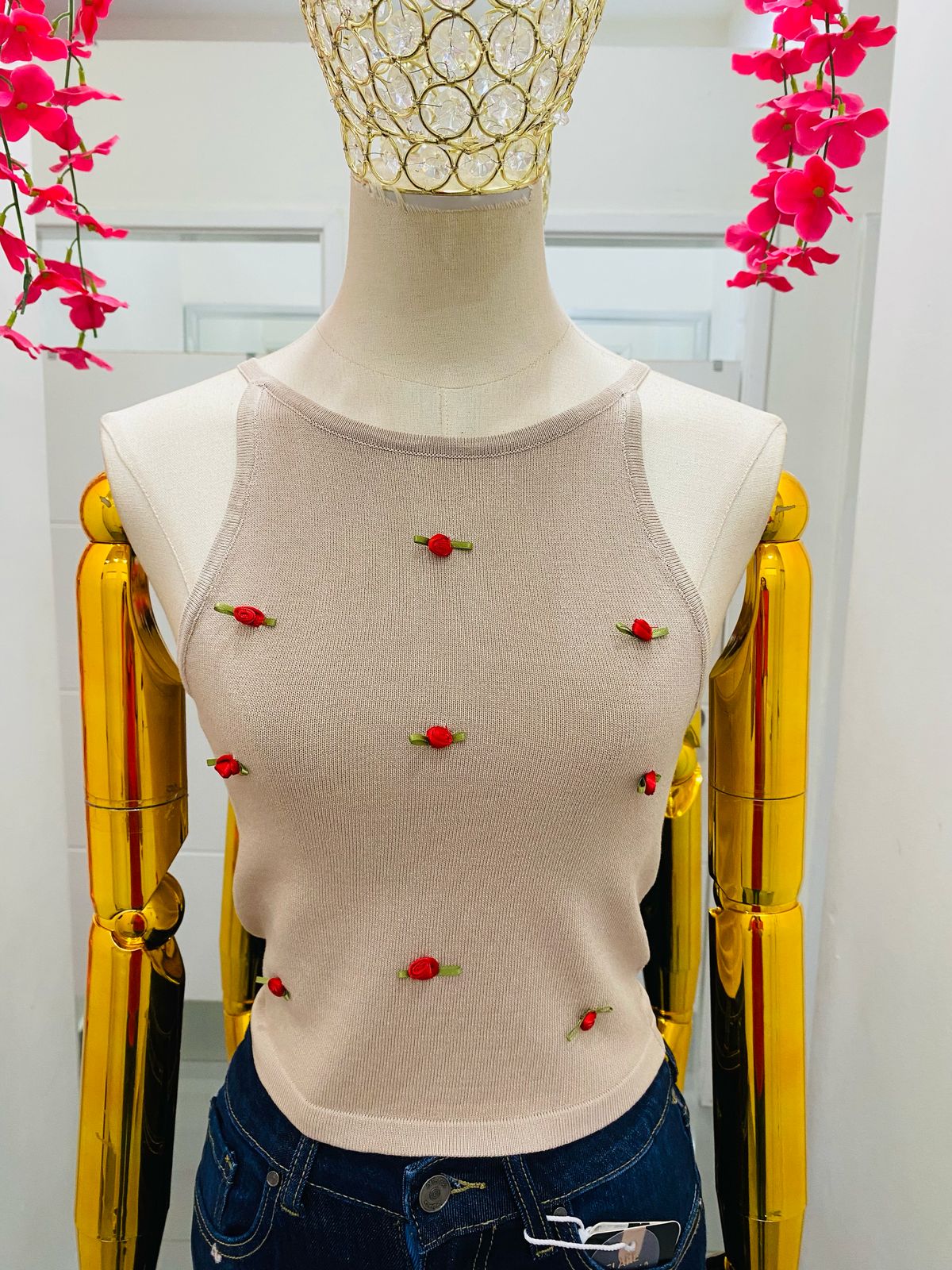 Blusa de Tejido Rosas