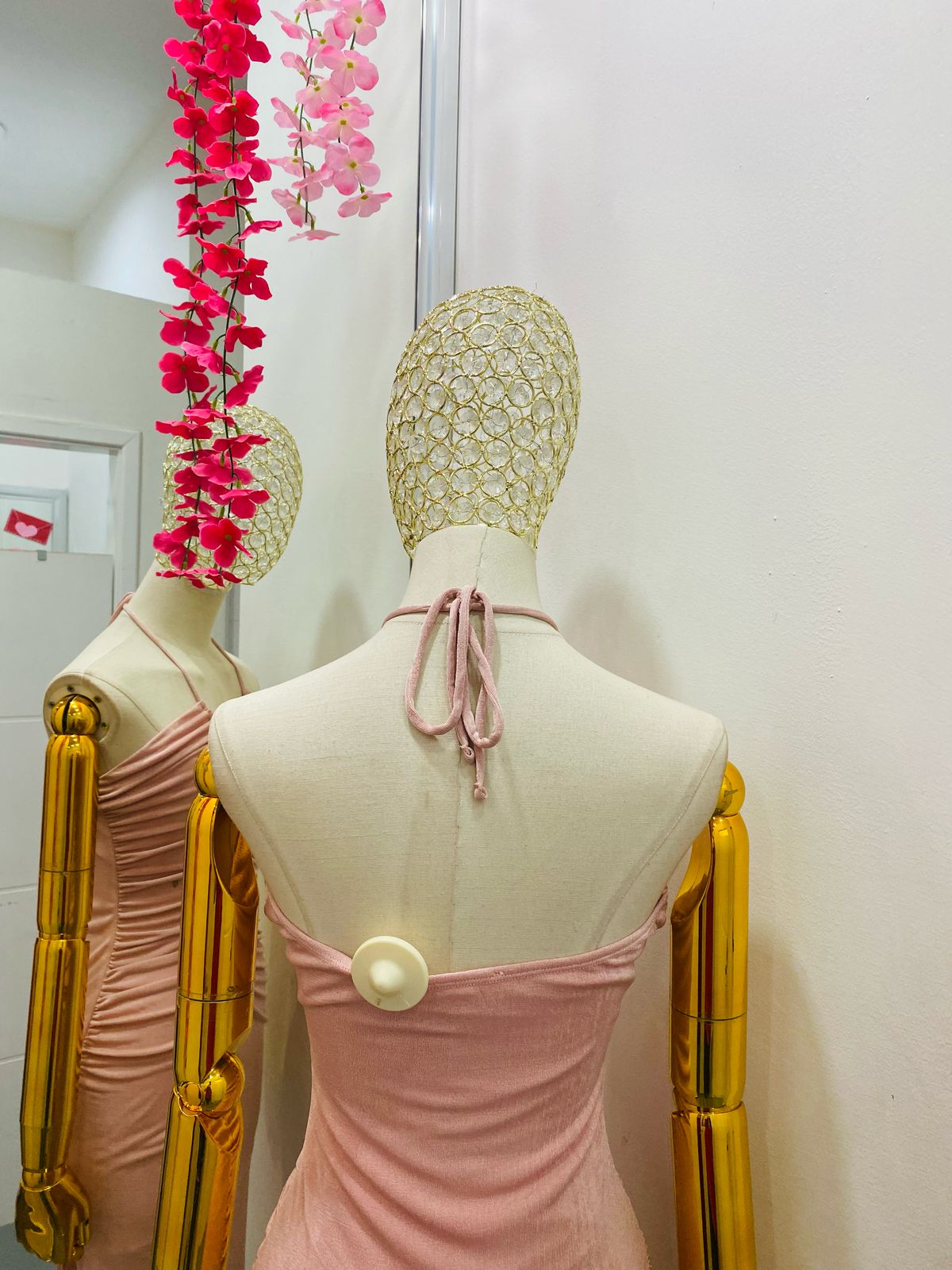 Vestido Corrugado Rosa