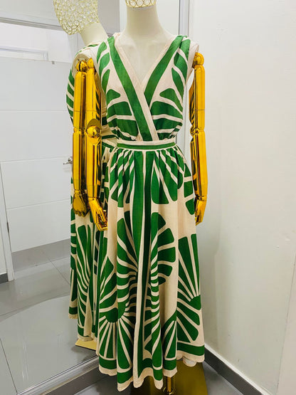 Vestido Estampado Lino