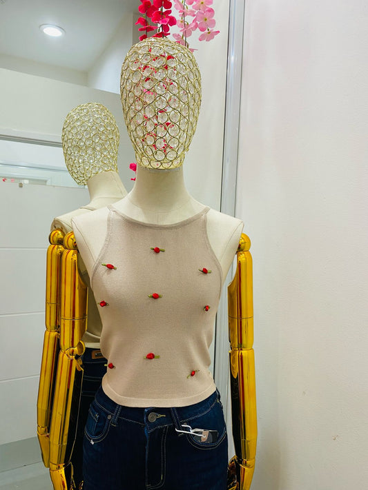 Blusa de Tejido Rosas