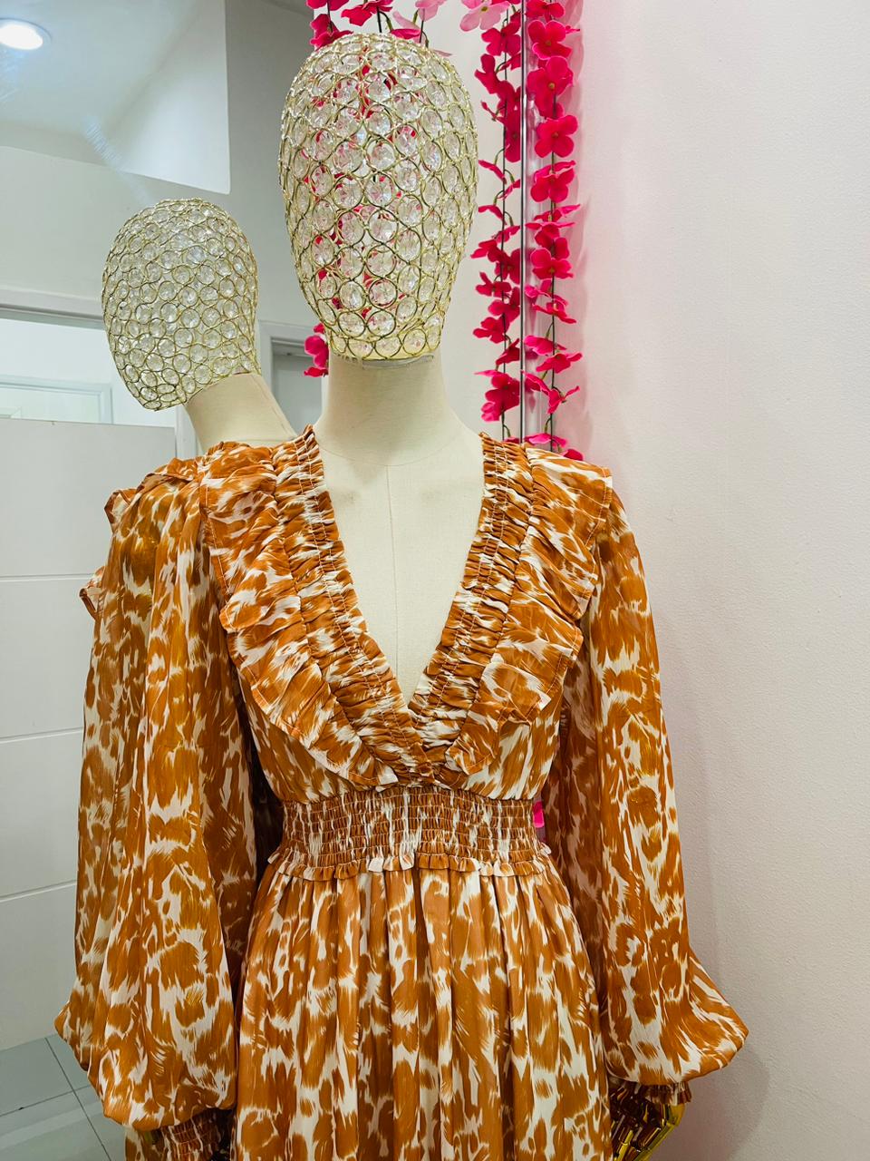 Vestido estampado animal print