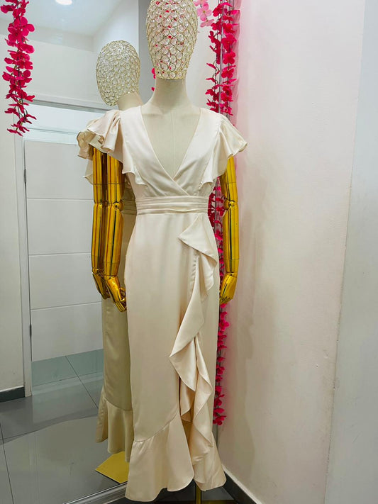Vestido midi Satinado